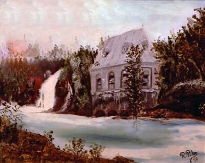 La  chute (1979) huile sur toile 16X20