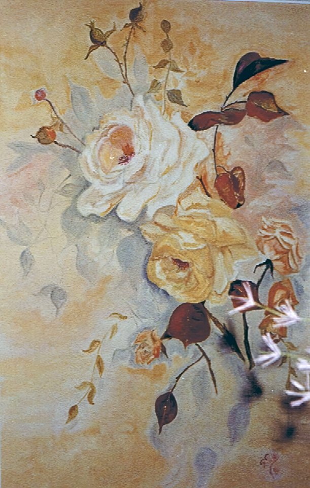 Roses (huile 24X36 1980)